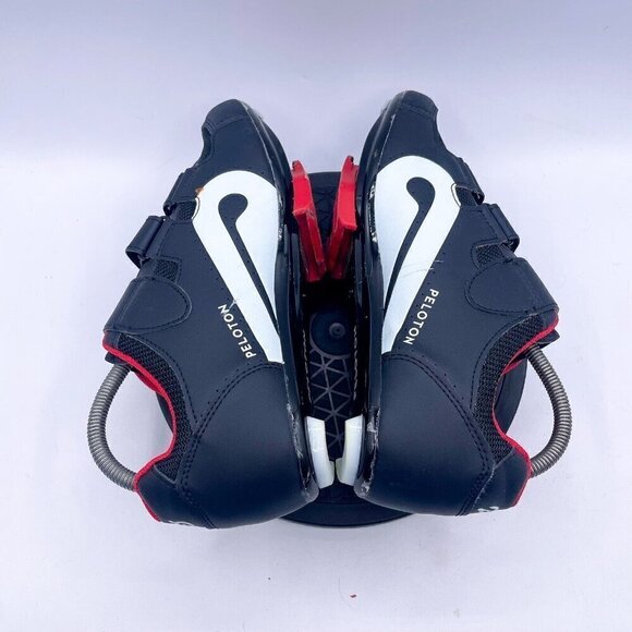 Peloton Cycling Shoes Cleats Men’s US 9 Size 42( EU) Womens 12 Black Red Indoor - Picture 4 of 9